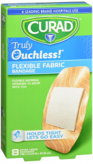 CURAD OUCHLESS SILICONE 1.625"X4" 8CT