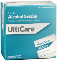 ALCOHOL SWAB 200CT ULTICARE