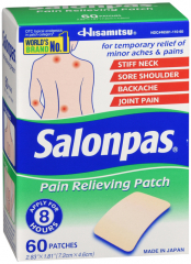 SALONPAS PAIN RELIEVING PATCH 60CT
