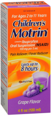 MOTRIN CHILD SUSPENSION GRAPE 4OZ