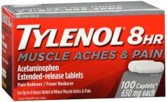 TYLENOL 8HR MUSCLE PAIN 650MG CAP 100CT