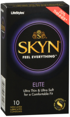 LIFESTYLES SKYN CONDOM ELITE W/TAG 10CT