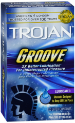 TROJAN GROOVE LUBRICATED CONDOMS 10CT