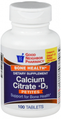 GNP CALCIUM CITRATE +D PETITES TAB 100CT