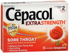 CEPACOL LOZENGE X/STRNGTH TANGERINE 16CT