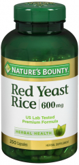 RED YEASTRICE 600MG CAP 250CT NAT BOUNTY