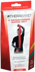 EXERCISE BAND BEG THERA-BD YW-GRN-RD