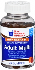 GNP ADULT MULTIVIT W EXTRA D GUMMY 75CT