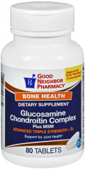 GNP GLUCOSAMIN CHONDROITN ADV 3X +D 80CT