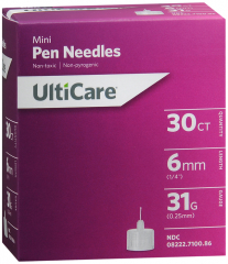 ULTICARE PEN 31GX1/4IN NEEDLE 30CT