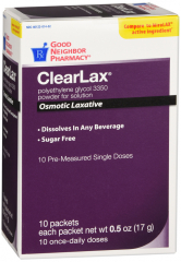 GNP CLEARLAX PEG 3350 17 GM PWD 10 UD