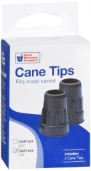 GNP BLACK CANE TIPS 3/4IN