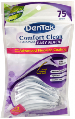 DENTEK FLOSS PICKS COMFORT CLEAN 75CT