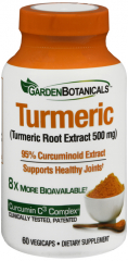 GARDEN BOTAN TURMERIC 500MG VEGICAP 60CT