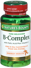 B COMPLEX W/C TABLET 125CT NAT BOUNTY