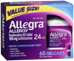 ALLEGRA OTC 24HR 180MG GELCAPS 60CT