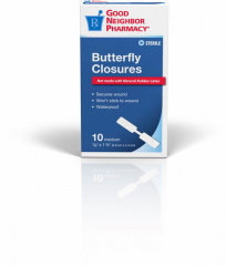 GNP BANDAGE MED BTRFLY 10CT