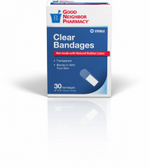 GNP BANDAGE 3/4 CLEAR STRIP 30CT
