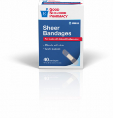 GNP BANDAGE 3/4 INCH SHEER 40CT