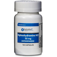 DIPHENHYDRAMINE HCL 25MG CAPSULE 100CT