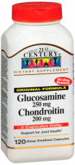 GLUCOSAMINE CHONDR 250/200MG CAP 120CT