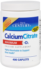 CALCIUM CITRATE + D TAB 400CT 21ST CENT