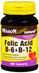 FOLIC ACID B-6 & B-12 90CT TABLETS MASON