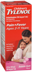 TYLENOL CHILD BUBBLEGUM SUSP 4OZ