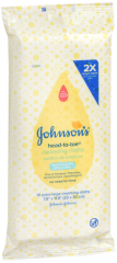 JJ HEAD-TO-TOE BABY CLEANSNG CLOTHS 15CT