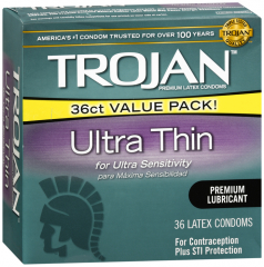 TROJAN ULTRA THIN SENSITIVTY CONDOM 36CT