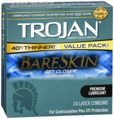 TROJAN SENSITIVITY BARESKIN CONDOMS 24CT