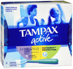 TAMPAX PEARL ACTIVE MULTIPAK 34CT TMP