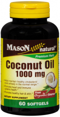 COCONUT OIL 1000MG SOFTGELS 60CT MASON