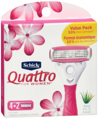 SCHICK QUATTRO FOR WOMEN REFILL 6CT