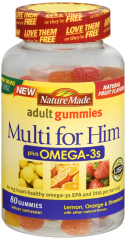 MULTI FOR HIM OMEGA 3 GUM 80CT NAT MADE