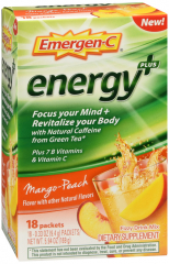 EMERGEN-C ENERGY+ MANGO PEACH PWD 18CT