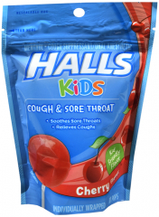 HALLS KIDS POPS BAG CHERRY 10PC