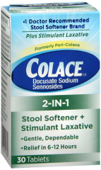 COLACE 2-IN-1 TABLETS 30CT