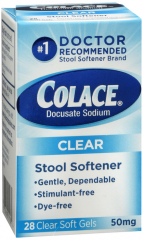 COLACE CLEAR 50MG SOFT GEL CAP 28CT