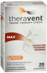 THERAVENT MAX SNORE THERAPY STRIP 20CT