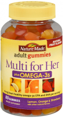 MULTI OMEGA-3 HER GUMMIES 80CT NAT MADE