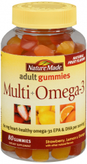 MULTI +OMEGA 3 GUMMIES 80CT NAT MADE