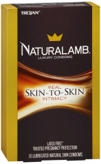 TROJAN NATURAL LAMB LUBRICTD CONDOM 10CT