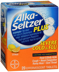 ALKA-SELTZER PLUS SVRE COLD&FLU TAB 20CT