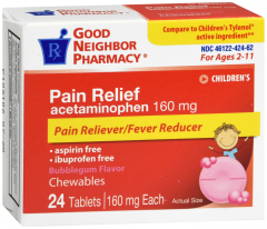 GNP PAIN RELIEF CHILD MELT 160MG 24CT