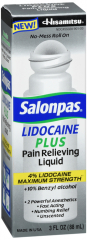 SALONPAS LIDOCAINE PLUS ROLL-ON LIQ 3OZ
