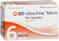 BD ULTRAFINE MICRO PEN NDL 32GX6MM 100CT