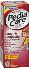 PEDIACARE COUGH CONG LIQUID CHERRY 4OZ