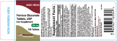 FERROUS GLUCONATE 324 MG TAB 1000
