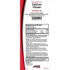 CALCIUM CITRATE MAX+D3 TAB 50 (5X10) UD